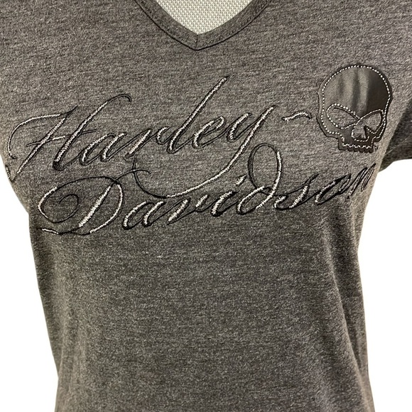 Harley-davidson V-neck women’s short sleeve t-shirt, size S - Picture 2 of 8